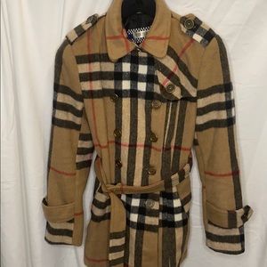 Women’s short wool winter coat.